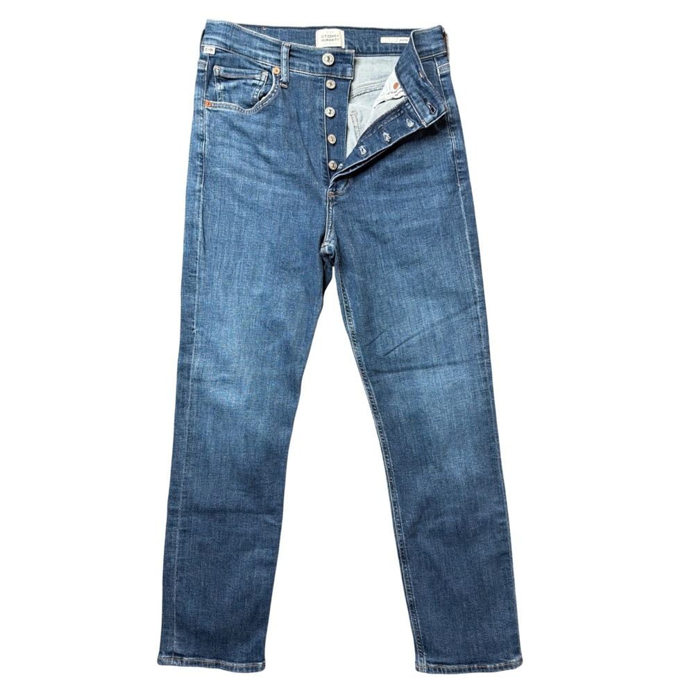 Citizens of Humanity Jeans Womens 27 Jolene Slim Straight Blue Button Fly Denim